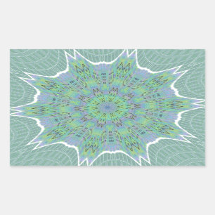 Cool Green Floral pattern Sticker