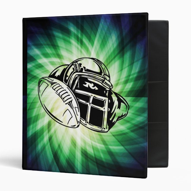 Cool Green Football Player Binder (Front/Inside)
