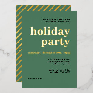 Cool Green Minimalist Corporate Holiday Party