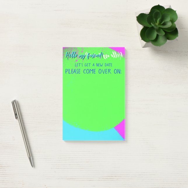 cool green purple statement post-it notes (Office)