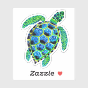 Cool Green Sea Turtle in Acrylic