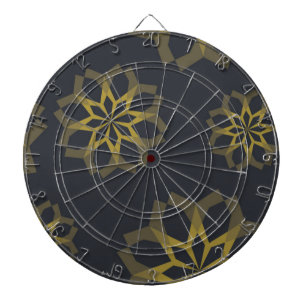 Cool, green, unique, modern trendy flower abstract dartboard