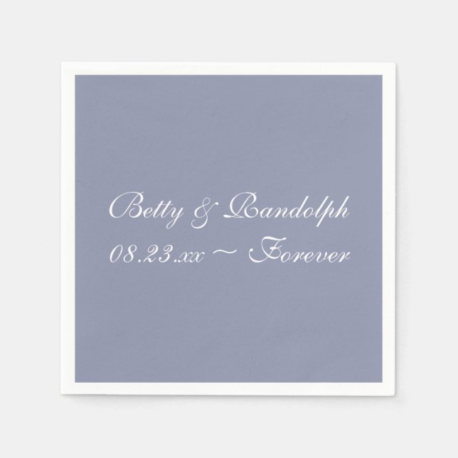 Cool Grey Fashionable Single Colour Paper Napkins (Front)