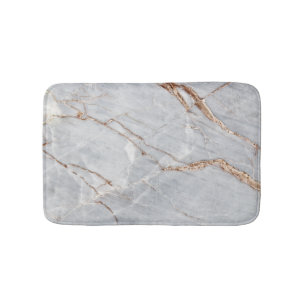 Cool Grey Gold Marble,Granite,Stone Texture Bath Mat