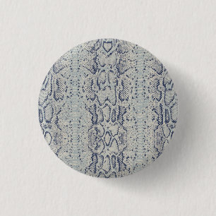 Cool Grey SnakeSkin Animal Print 1 Inch Round Button