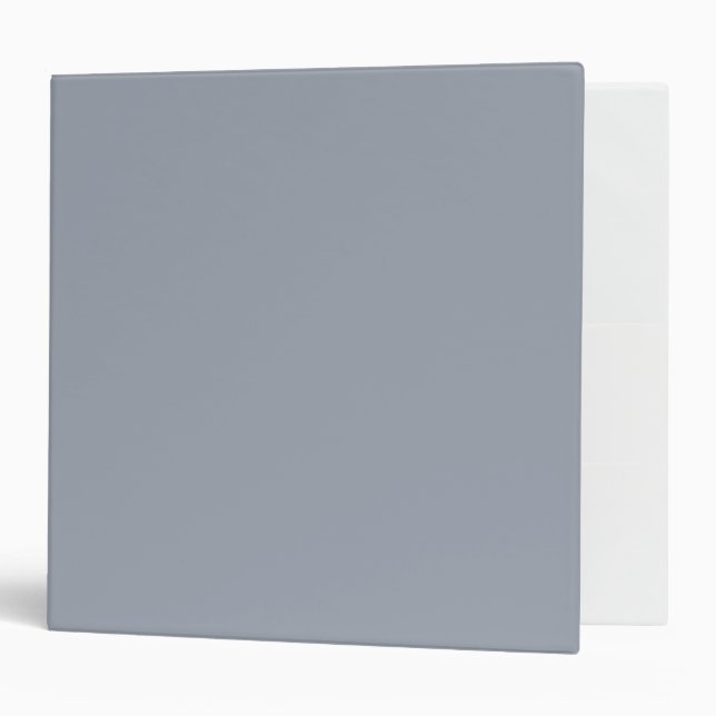 Cool Grey Solid Colour Minimalist Binder (Front/Inside)