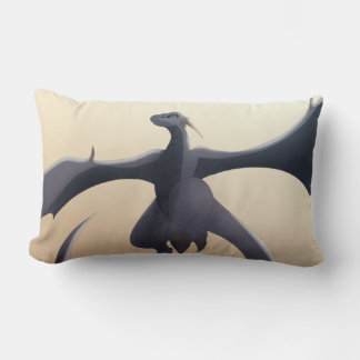 Cool Grey Wyvern Lumbar Pillow