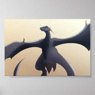Cool Grey Wyvern Poster