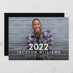 Cool Grids Graduation Faire-part Invitation