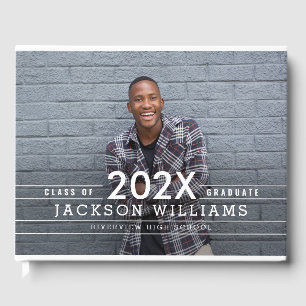 Cool Grids Graduation Party Guest Book