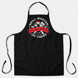 Cool grill master man myth legend apron