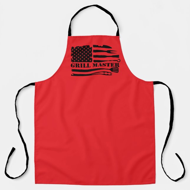 Cool grill master word art  apron (Front)