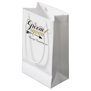 Cool Groom squad customizable Small Gift Bag