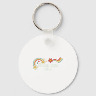 Cool Groovy Quote Proud New Dad Saying Art Keychain