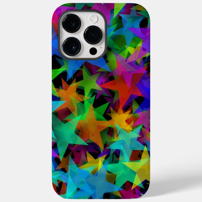 Cool Groovy Rainbow Stars Case-Mate iPhone Case (Back)