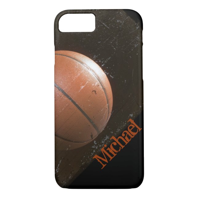 Cool Grunge Basketball Personalized Case-Mate iPhone Case (Back)