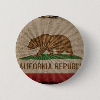 Cool Grunge California Flag 2 Inch Round Button