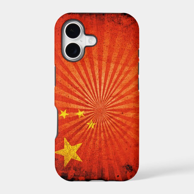 Cool Grunge Chinese Flag (Back)