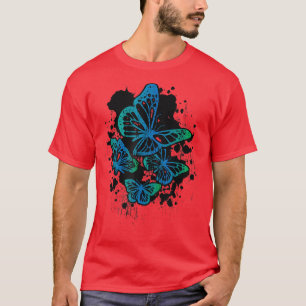 Cool Grunge Fairycore Gothic Butterflies graphic  T-Shirt