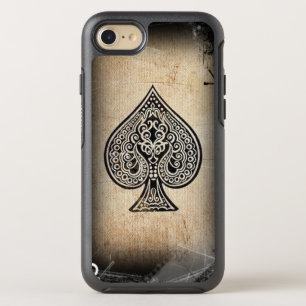 Cool Grunge Hip Retro Artistic Poker Ace Of Spades OtterBox Symmetry iPhone 8/7 Case