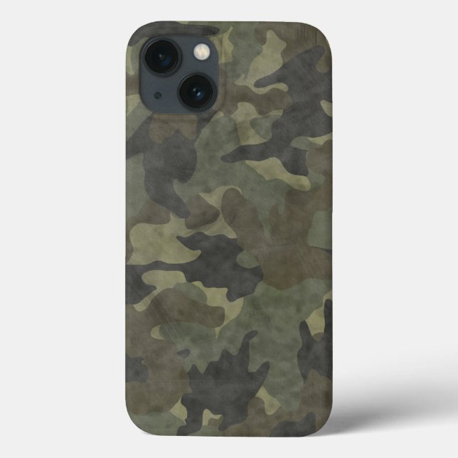 Cool Grunge Khaki Camo Pattern Background Military Case-Mate iPhone Case (Back)