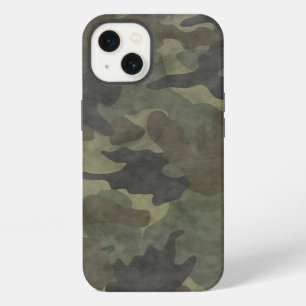 Cool Grunge Khaki Camo Pattern Background Military iPhone 13 Case