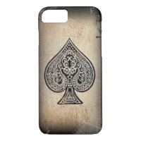 Cool Grunge Retro Artistic Poker Ace Of Spades