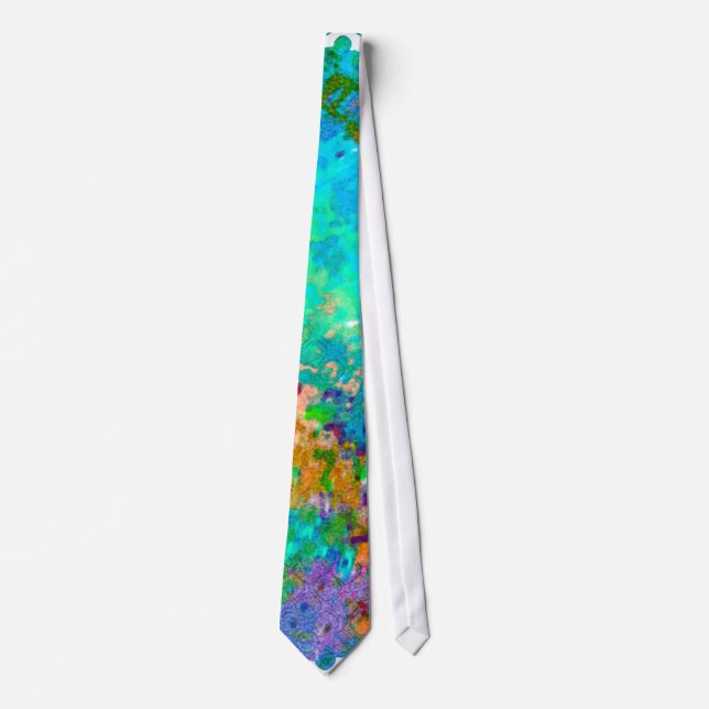 Cool Grunged Up Splattered Graffiti Art Design Tie (Front)
