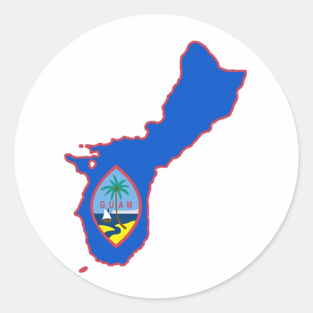 Cool Guam Classic Round Sticker (Front)