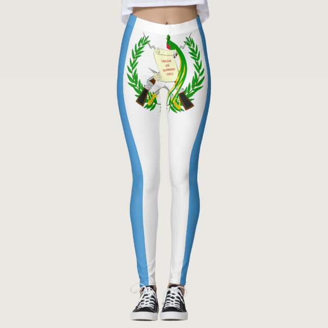 Cool Guatemala Flag Fashion Leggings (Front)