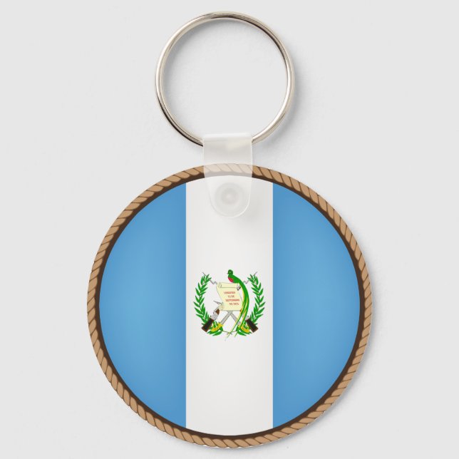 Cool Guatemala Flag Seal Keychain (Front)