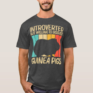 Cool Guinea Pig Design For Men Women Cavy Pet Rode T-Shirt