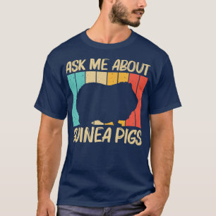 Cool Guinea Pig Design For Men Women Cavy Pet Rode T-Shirt