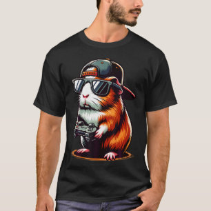 Cool Guinea Pig Playing Video Games. Funny Gamer G T-Shirt