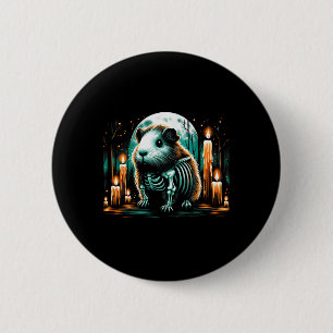 Cool Guinea Pig Skeleton Halloween Christmas Birth 2 Inch Round Button