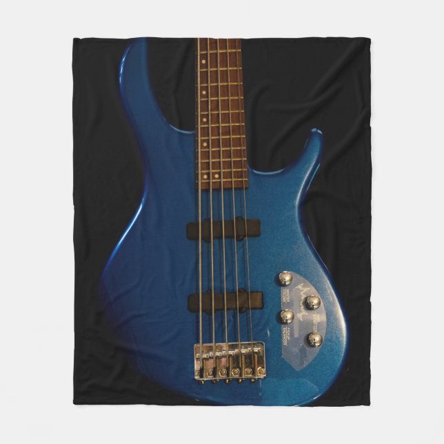 Cool Guitar Fleece Blanket (Front)
