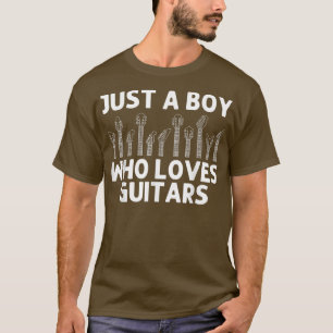 Cool Guitar For Boys Kids Acoustic Guitar Musician T-Shirt