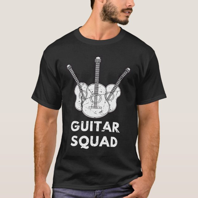 Cool Guitar Squad Guitarist Music Guitars Player T-Shirt (Front)