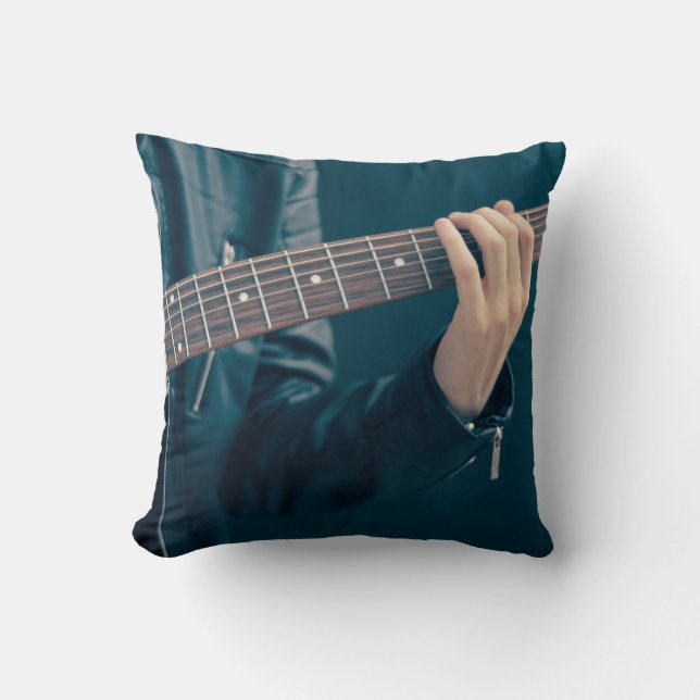 Cool Guitar Throw Pillow (Front)