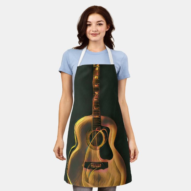 Cool guitarist gift apron (Worn)