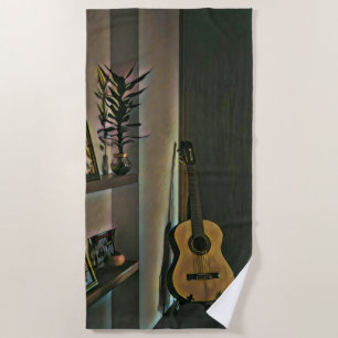 Cool guitarist gift beach towel