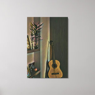 Cool guitarist gift canvas print