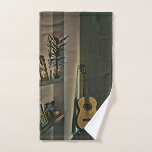 Cool guitarist gift hand towel