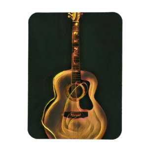 Cool guitarist gift magnet