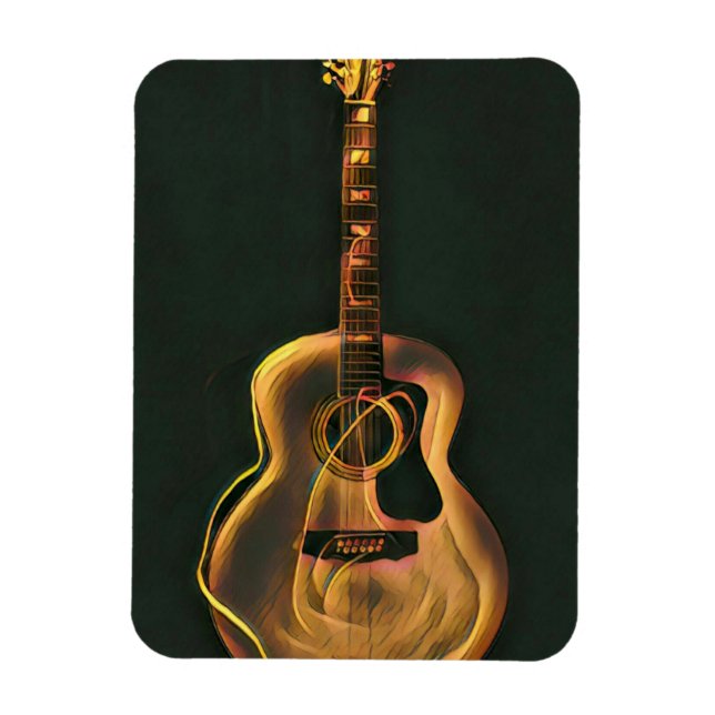 Cool guitarist gift magnet (Vertical)