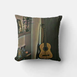 Cool guitarist gift throw pillow