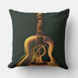 Cool guitarist gift throw pillow