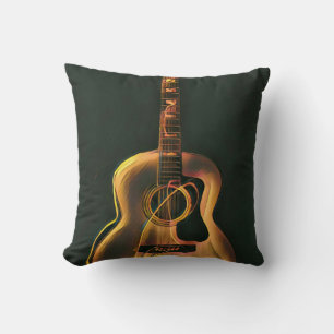 Cool guitarist gift throw pillow