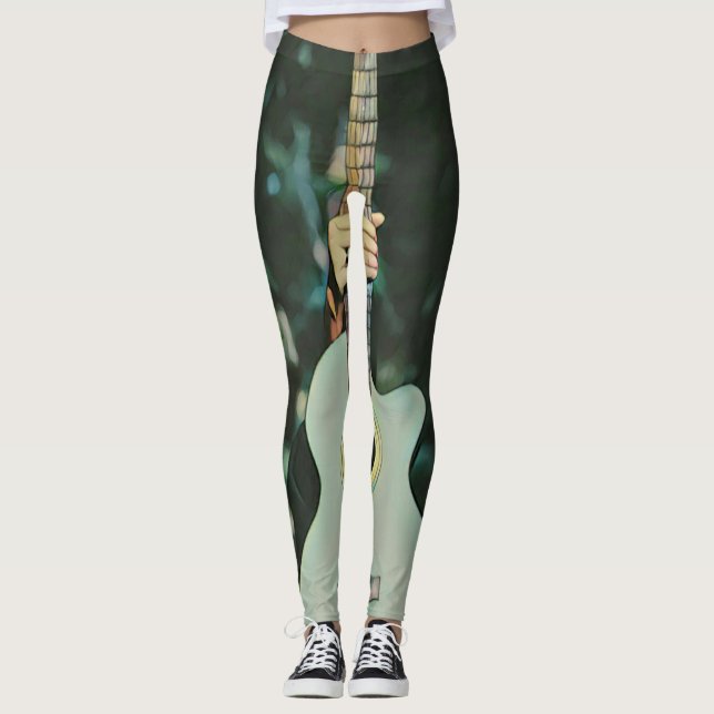 Cool guitarist gifts leggings (Front)