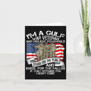 Cool Gulf War Veteran Soldier Proud Hero Veterans Card